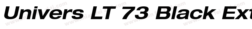Univers LT 73 Black Extended Oblique字体转换